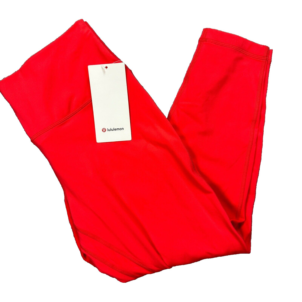 New Lululemon Size 14 Wunder Train High Rise HR 25" HTHT Hot Heat Red